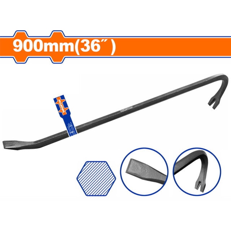 WADFOW Wrecking Bar 900mm Steel