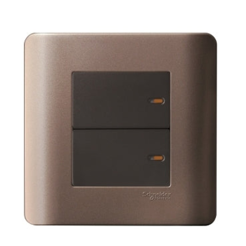 Schneider ZENcelo 2 Gang 2 Way Switch