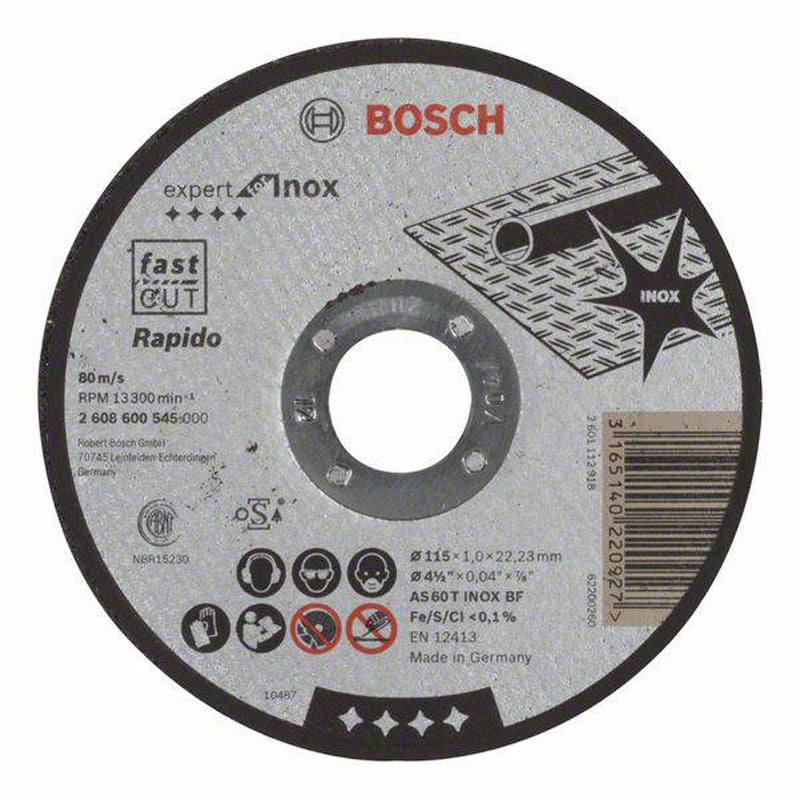 Cutting Disc Expert for Inox Rapido 115x1x22.23mm