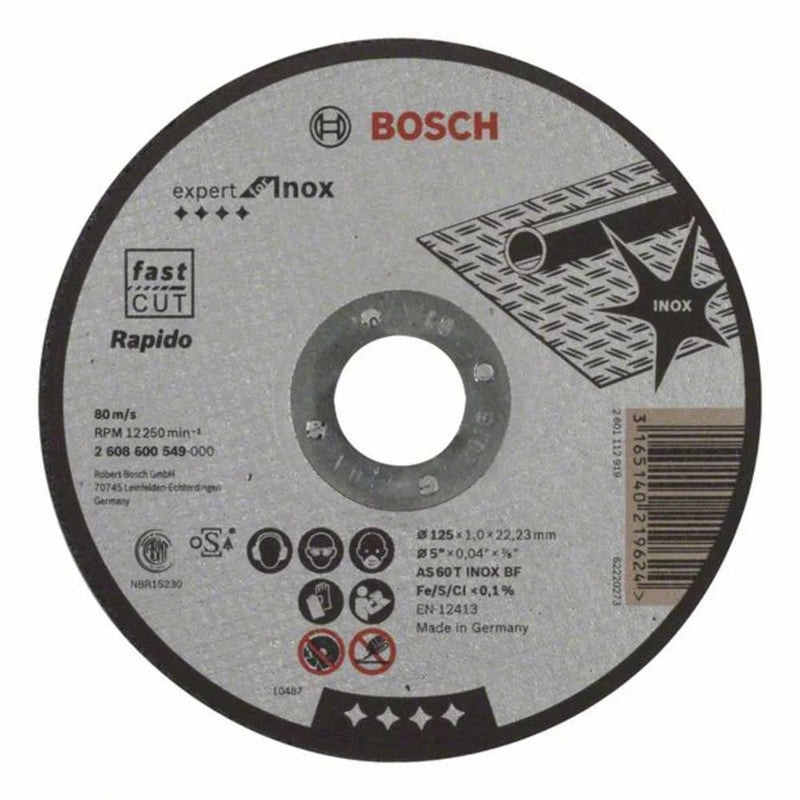 Cutting Disc Expert for Inox Rapido 125x1x22.23mm