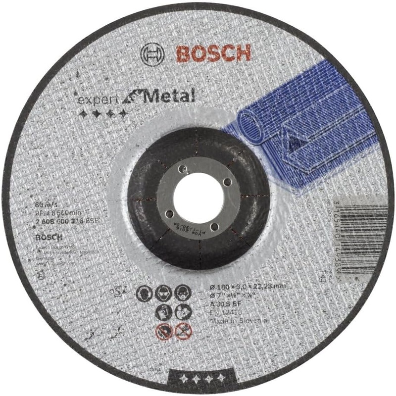 Cutting Disc Expert for Metal with Depressed Centre 180x3x22.23mm