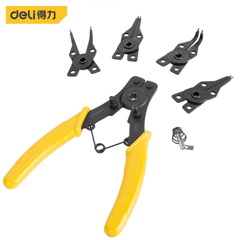 Deli Five-in-one Circlip Pliers 6"| EDL104506