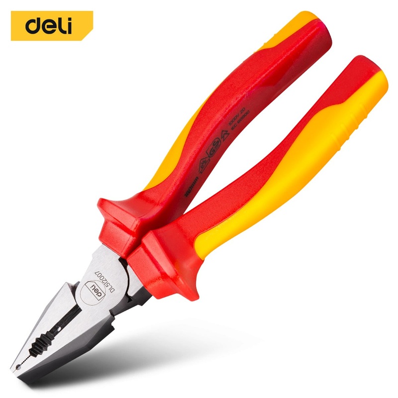 Deli Insulated Labor-saving Combination Pliers 7"| EDL512007