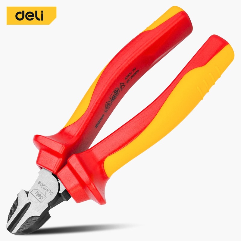 Deli Insulated Labor-saving Diagonal Cutting Pliers 6" | EDL512206