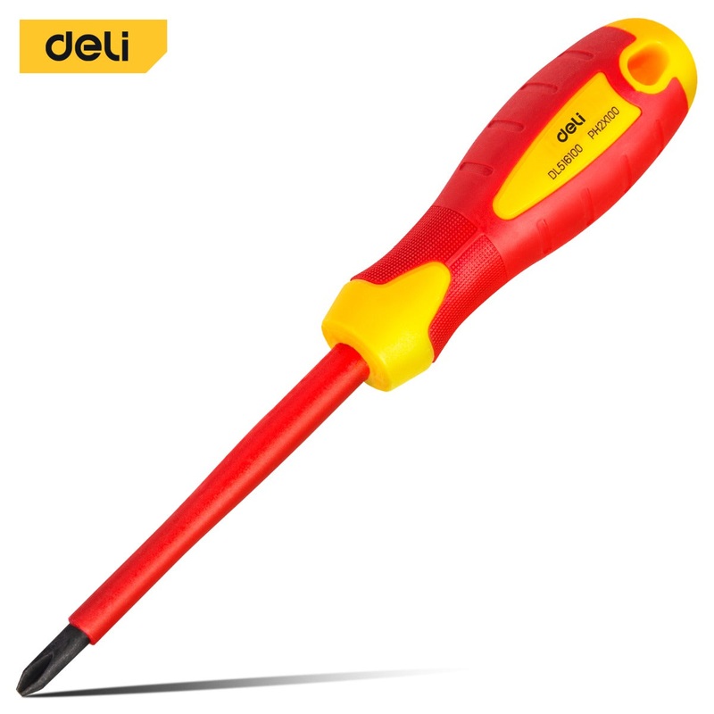 Deli Insulated Phillips Screwdriver PH1 100mm | EDL516100