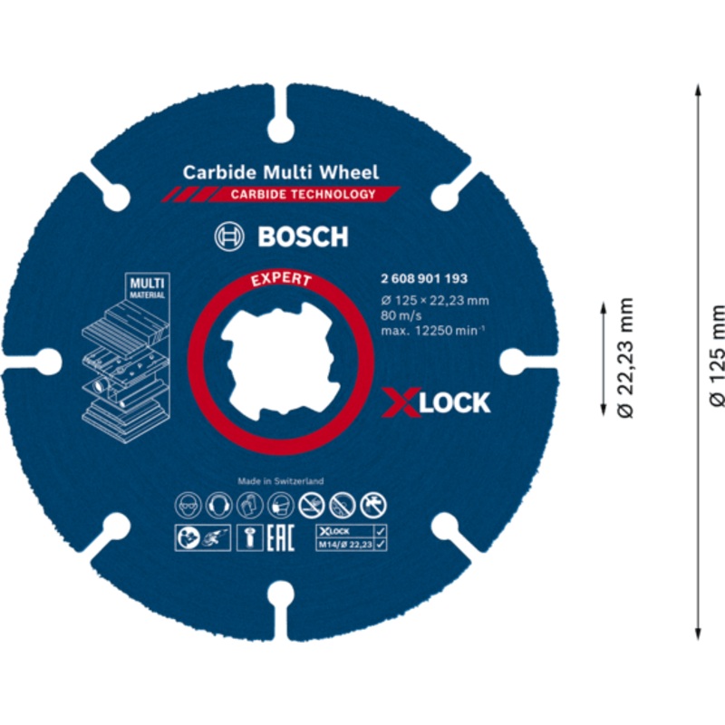 X-LOCK Carbide Multi Wheel | 10x115x22.23mm - 10pcs