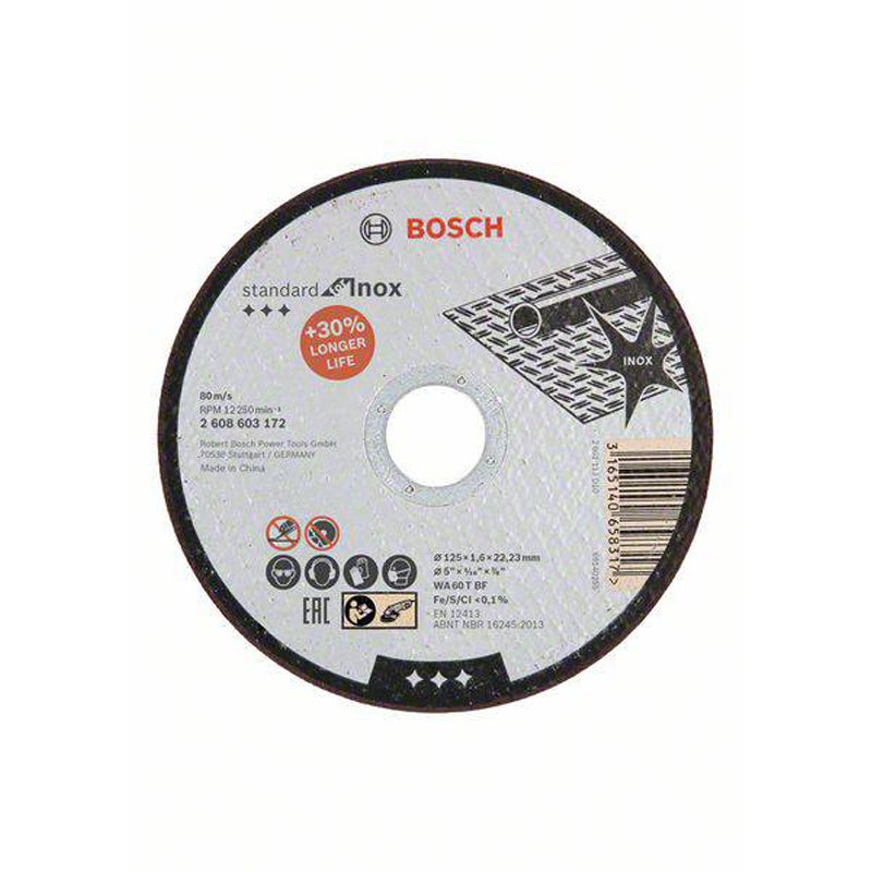 Cutting Disc Standard for Inox 125x1.6x22.23mm