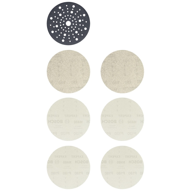 Mesh sanding disc set Punched Grit size 80-180 () 150 mm