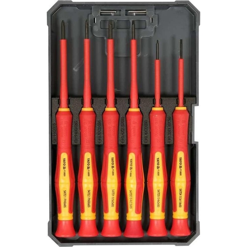 VDE Precision Screwdriver Set 6 Pcs - Slotted and PH
