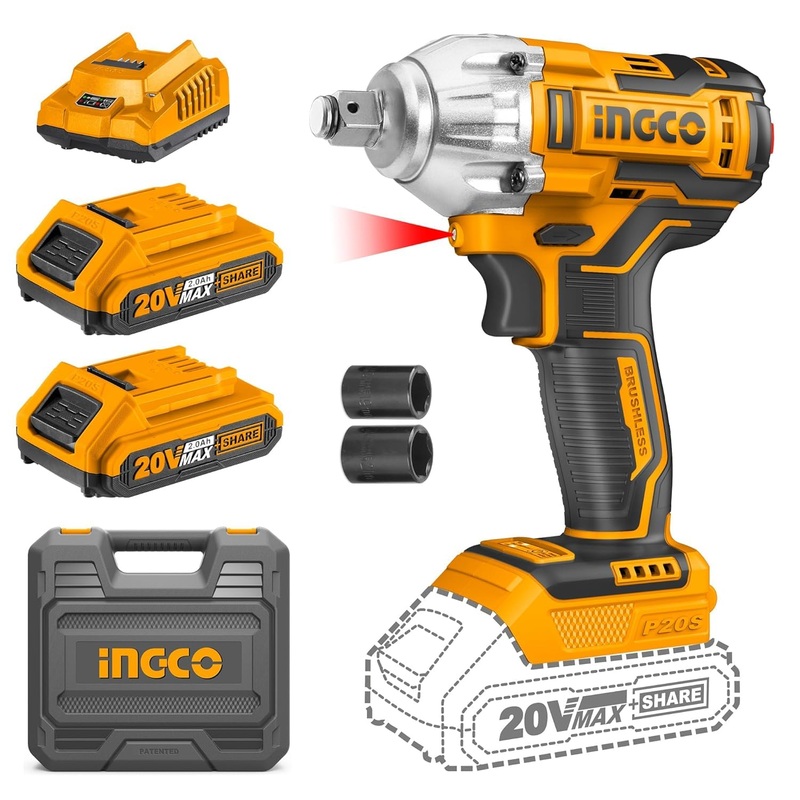 INGCO CIWLI2038 20V Cordless Impact Wrench
