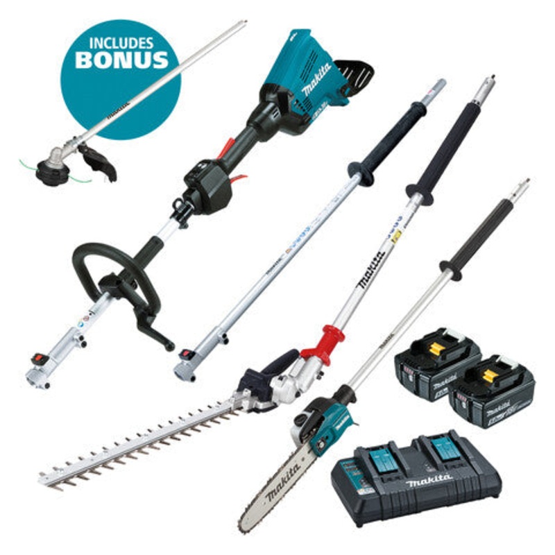 18Vx2 Brushless Multi-Function Powerhead Kit "Bonus Line trimmer included" DUX60PSHPT2-B
