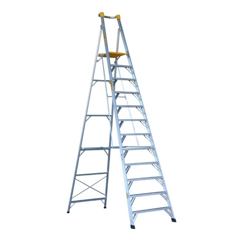 Gorilla Ladders PL012-HD - 180kg Heavy Duty 3.6m Aluminium Platform Ladder (PICK UP ONLY)