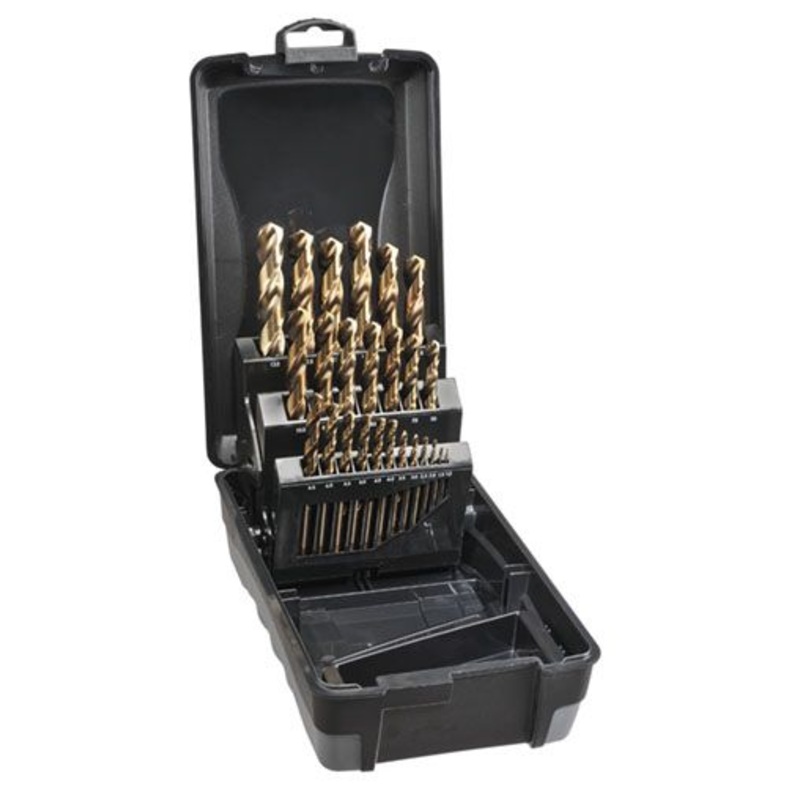 BORDO Saber 25 Piece HSS-Co5 (Cobalt) Jobber Drill Set in ABS Plastic Case