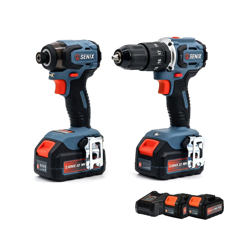 Senix 18V 2 Piece Combo Kit (Bonus 2nd 4Ah battery FREE)