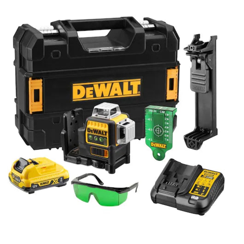 DeWalt 12V XR 3 X 360 Cross Line Green Laser (FREE SHIPPING).