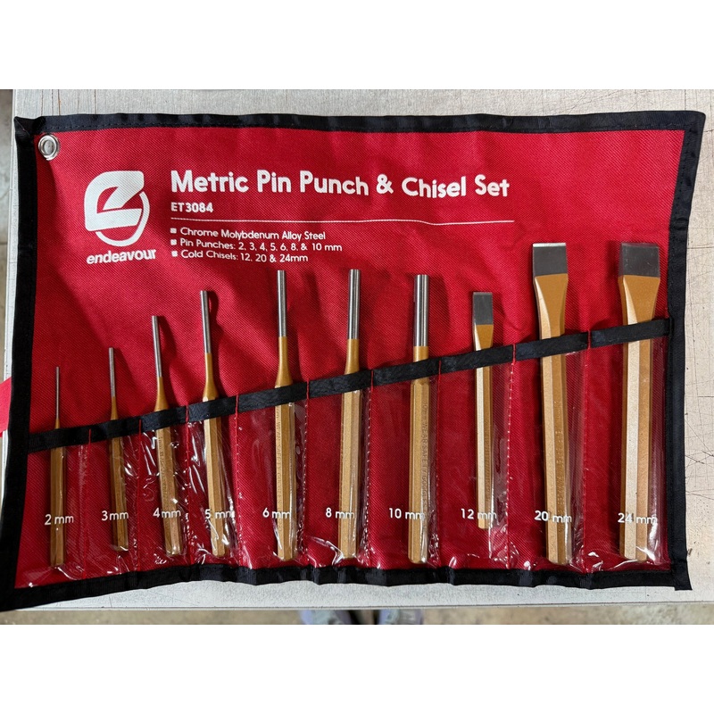 Endeavour Metric Pin Punch and Chisel Set 10pce ET3084
