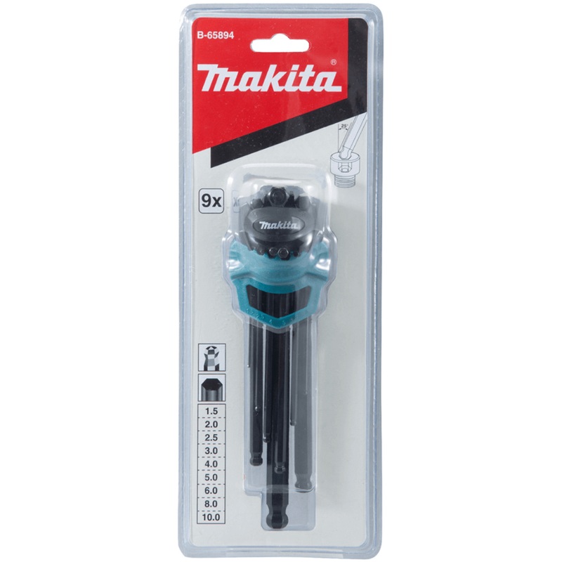 Makita 9 Piece Assorted Metric Hex Key Wrench Set  B-65894 FREE SHIPPING