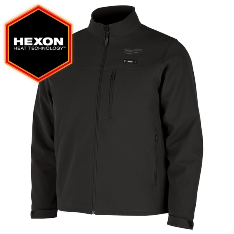 M12 TOUGHSHELL Heated Jacket Black Equipped with Milwaukees new HEXON Heat Technology M12THJ2BLK0 "FREE 2AH BATTERY AND BONUS REDEMPTION 3AH"