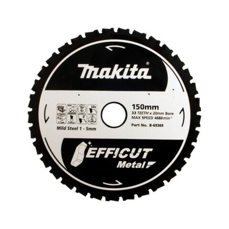 MAKITA 150mm 33T TCT Circular Saw Blade for Metal Cutting - EFFICUT