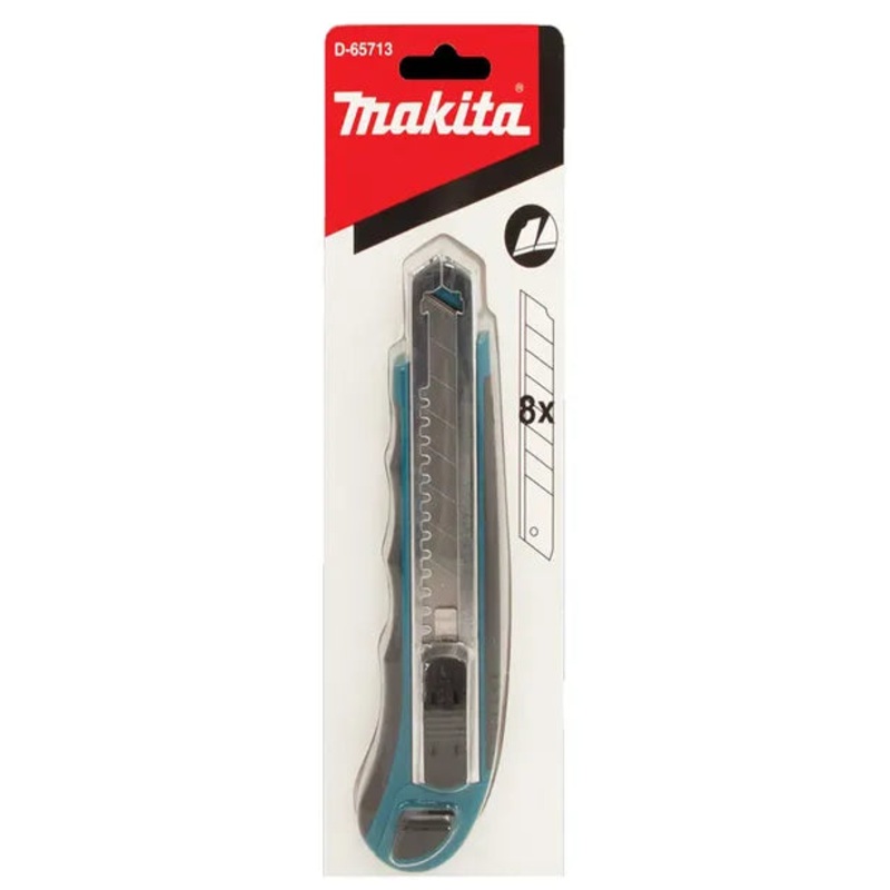 Makita 18mm snap-off knife including 8 blades D-65713
