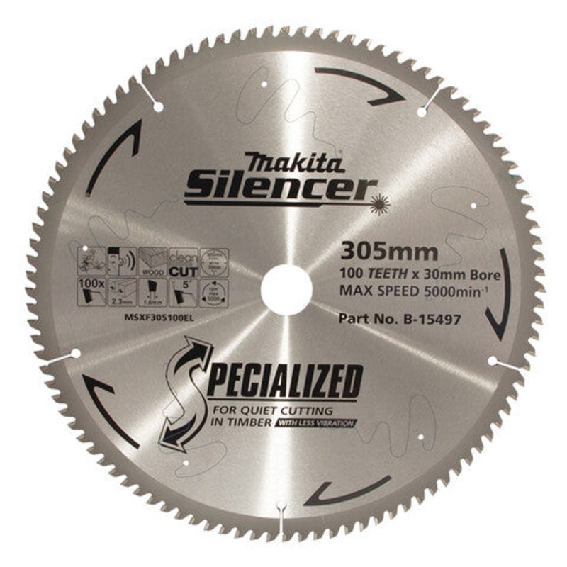 Makita B-15497 305mm 100T Timber Cutting Tct Saw Blade
