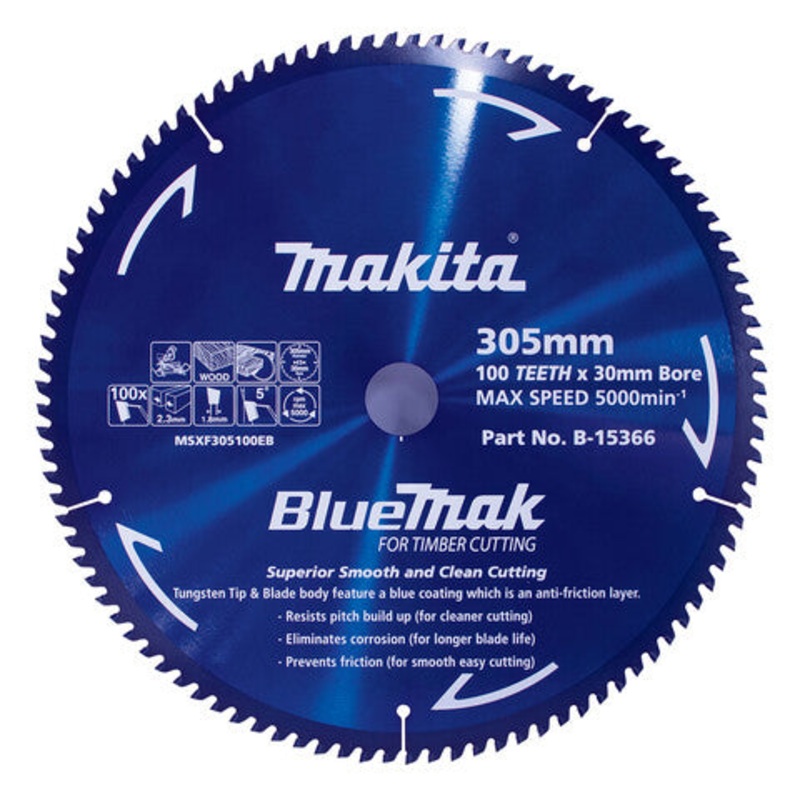 Makita Bluemak Saw Blade Wood TCT Wood 100T 305mm B-15366