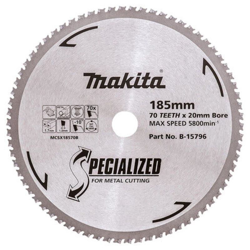 Makita Cold Metal Cutting Saw Blade 185mm x 70T #B-15796