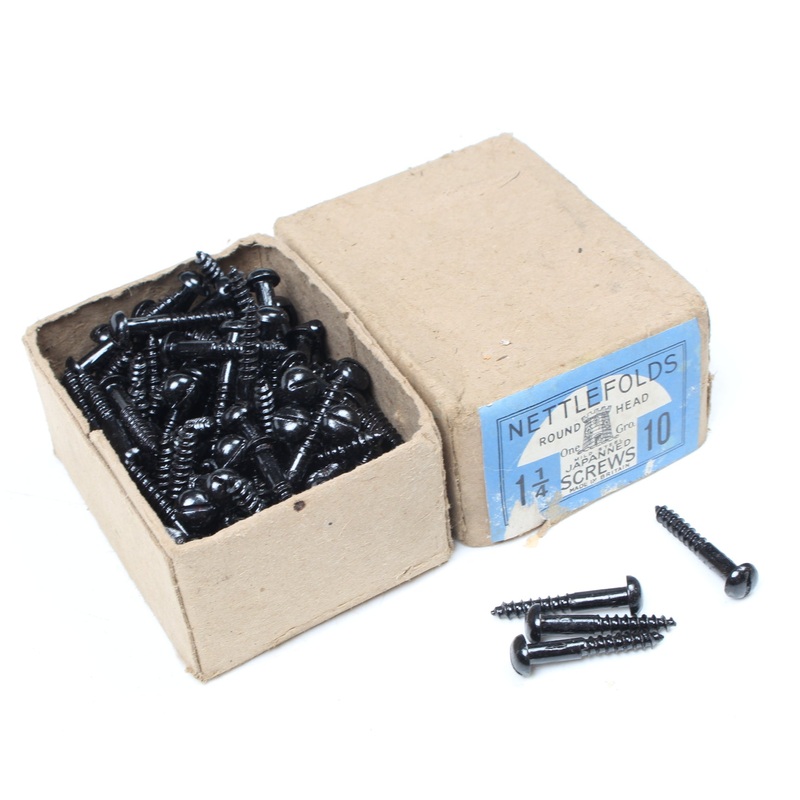 20 x Nettlefolds Japanend Screws - Round Head  1 1/4 x 10