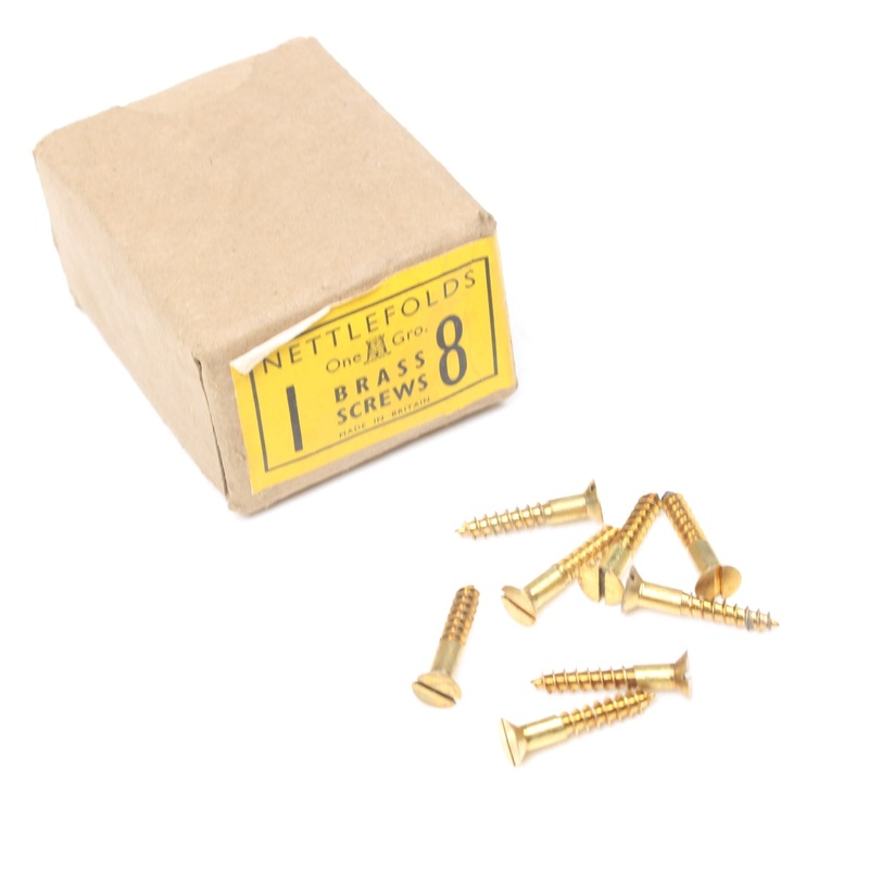 25 x Nettlefolds CSunk Brass Screws  1 x 8