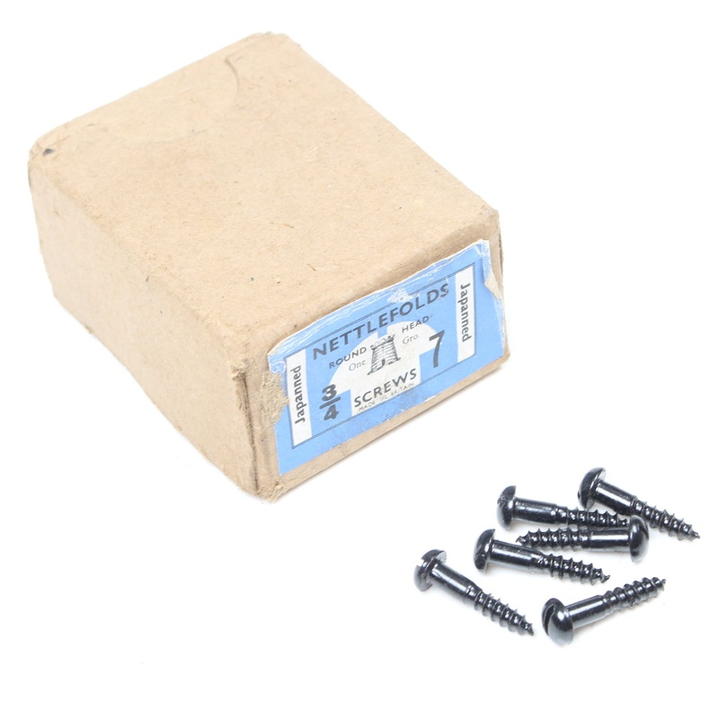 25 x Nettlefolds Japanend Screws - Round Head  3/4 x 7