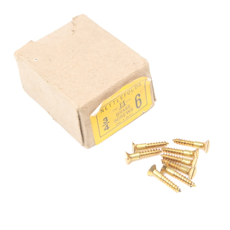 25x Nettlefolds CSK Brass Screws  3/4 x 6