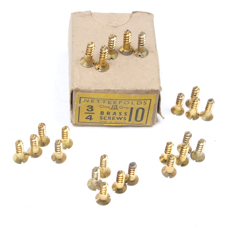 24x Nettlefolds CSK Brass Screws  3/4 x 10