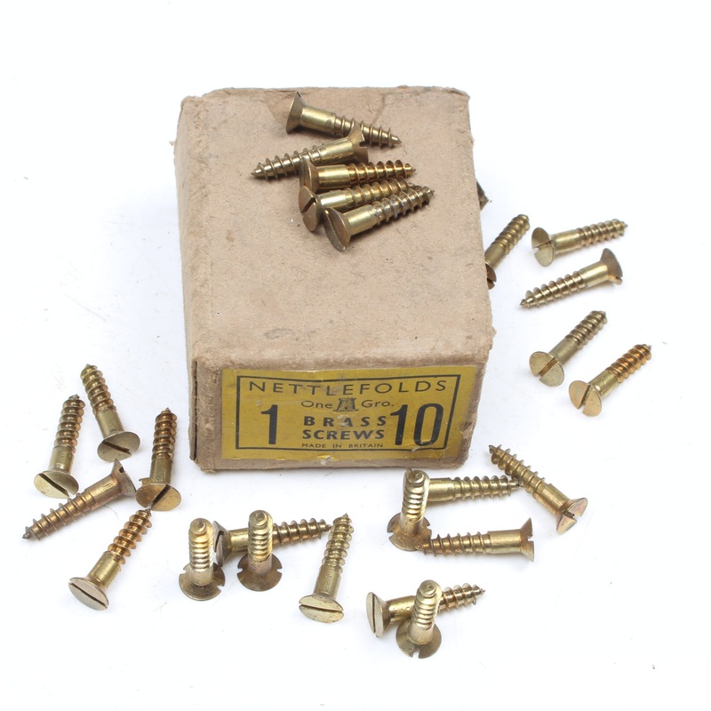 25x Nettlefolds CSK Brass Screws  1 x 10