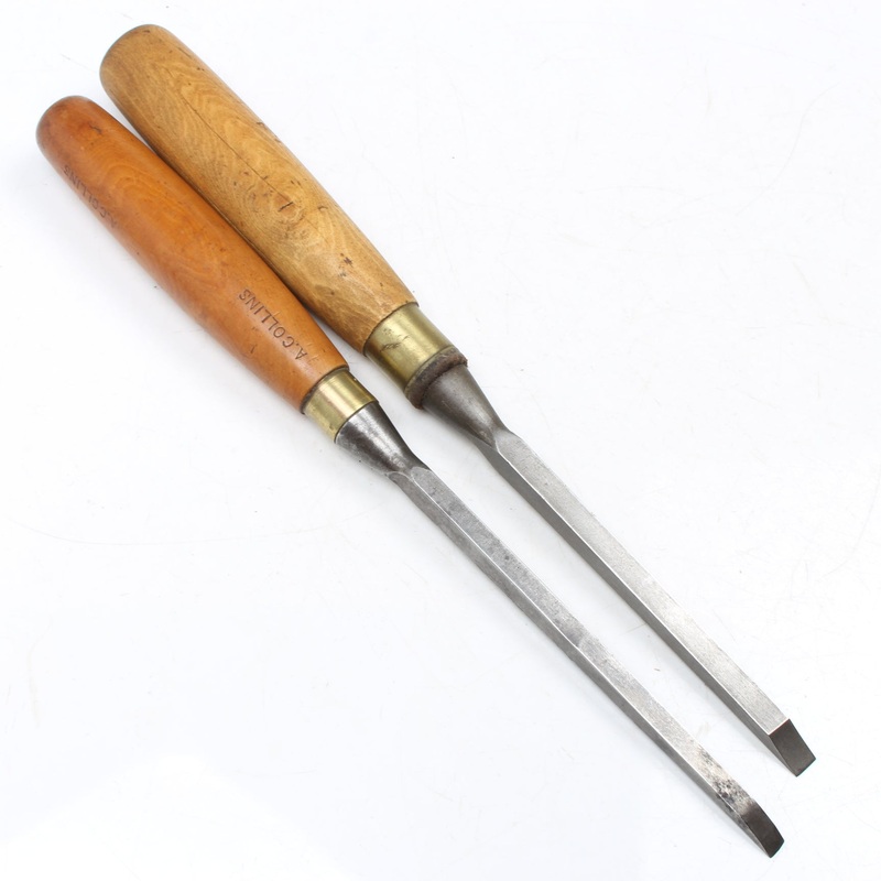 2x Old Marples Sash Mortice Chisels  6mm, 8mm (Boxwood)