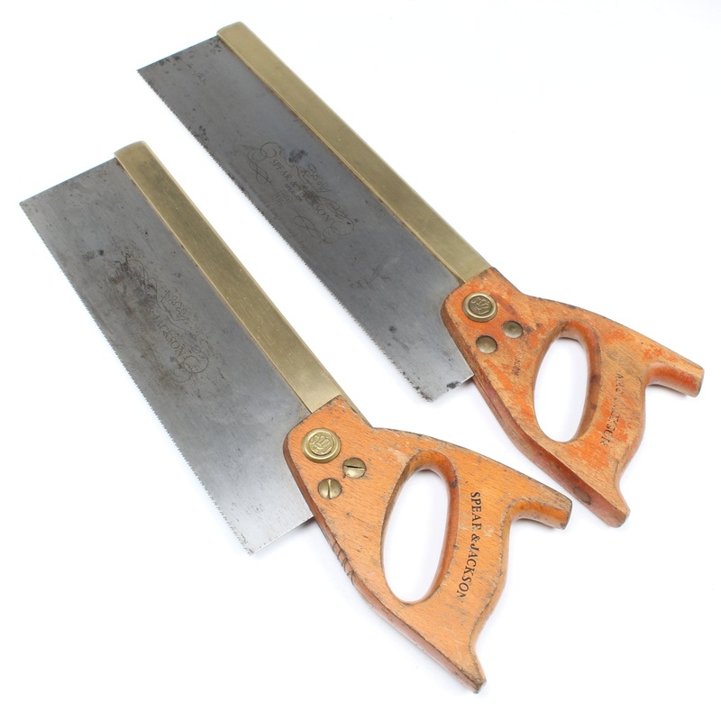 2x Old Spear & Jackson Tenon Saws (Beech)