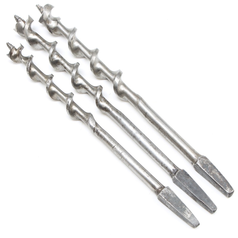 3x Gilpin Auger Bits - 9/16", 10/16", 11/16"