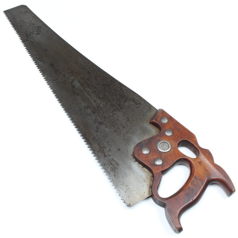 Disston Philadelphia D8 Thumb-hole Rip Saw - 25 - 4 1/2tpi