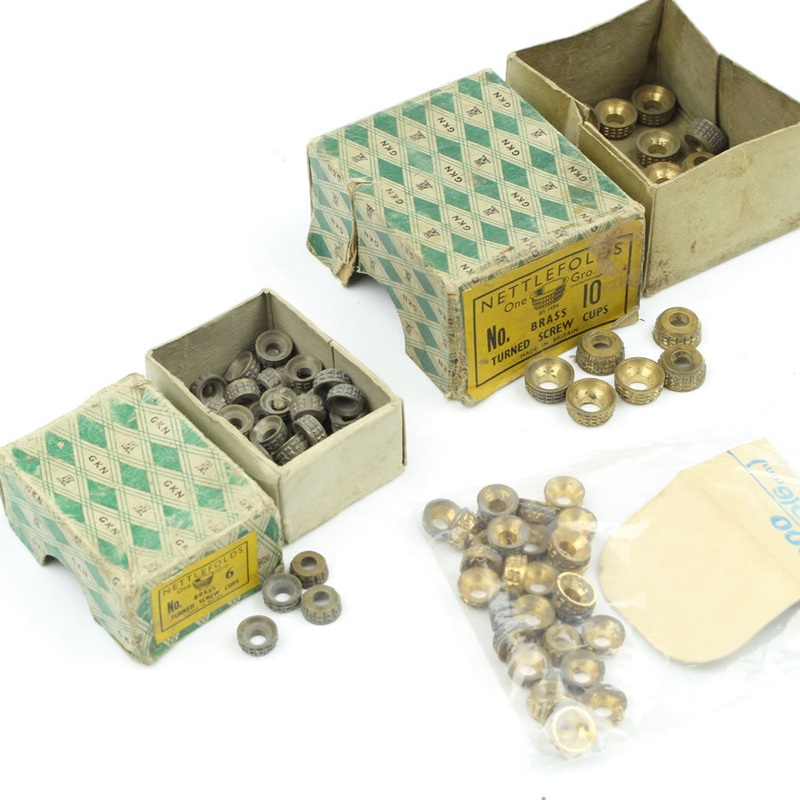 102 Nettlefolds Turned Brass Screw cups