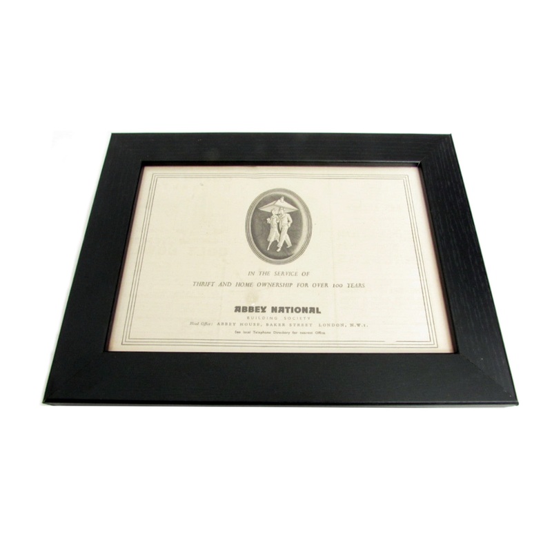 1950's Framed Abbey National Picture - Size: A5