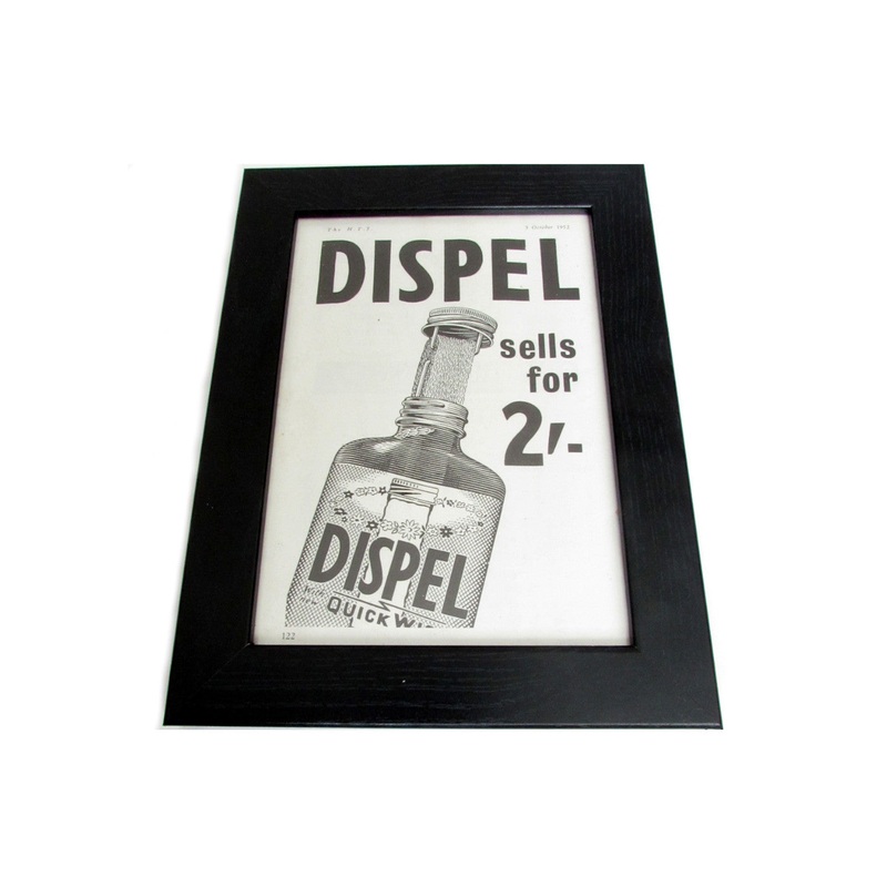 1950's Framed Dispel Picture - Size: A5