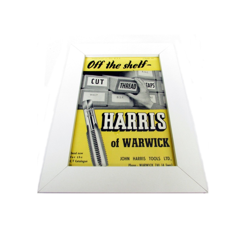 1950's Framed Harris Tools Picture - Size: A5