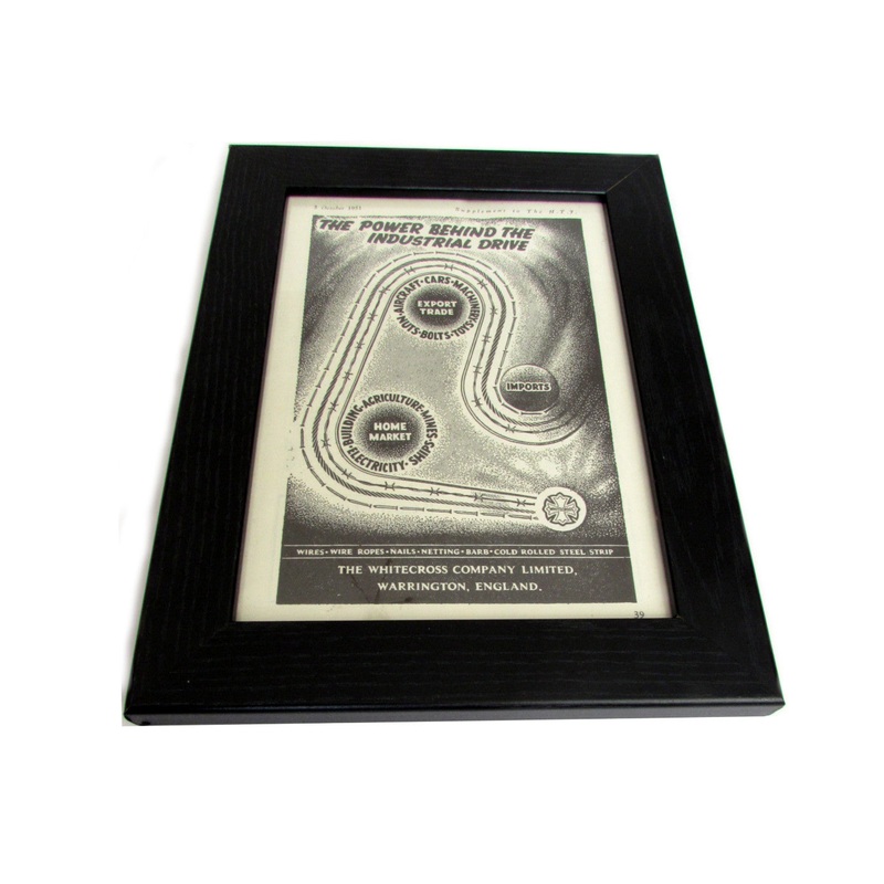 1950's Framed Industrial Drive Picture - Size: A5