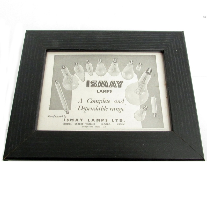 1950's Framed Ismay Lamps Picture - Size: A6