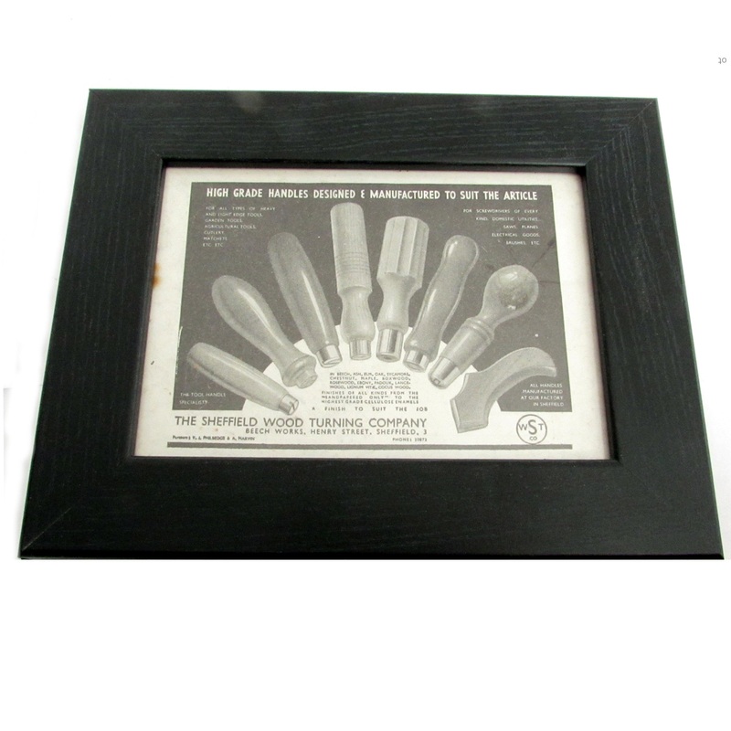 1950's Framed Sheffield Wood Turning Picture - Size: A6