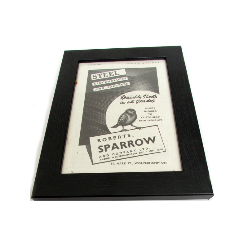 1950's Framed Sparrow Steel & Co Picture - Size: A5