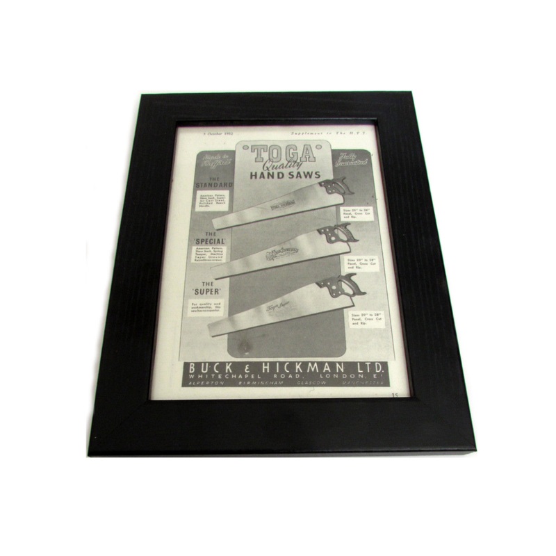 1950's Framed Toga Saws Picture - Size: A5
