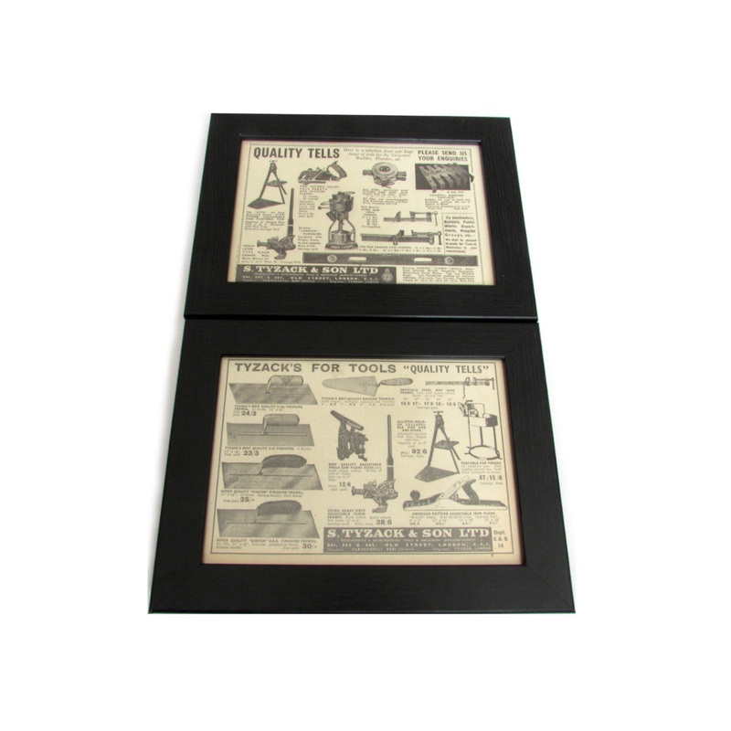 1950's Framed Tyzack Tools Pictures - Size: A5