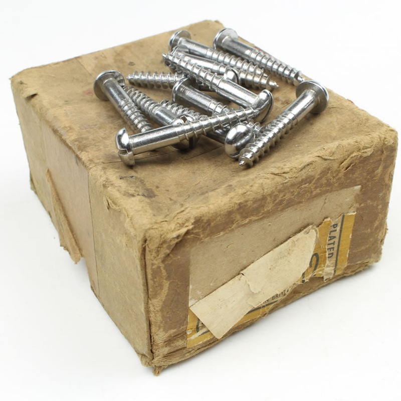21 x Nettlefolds Barrel Chrome Brass Screws  1 1/2 x 12