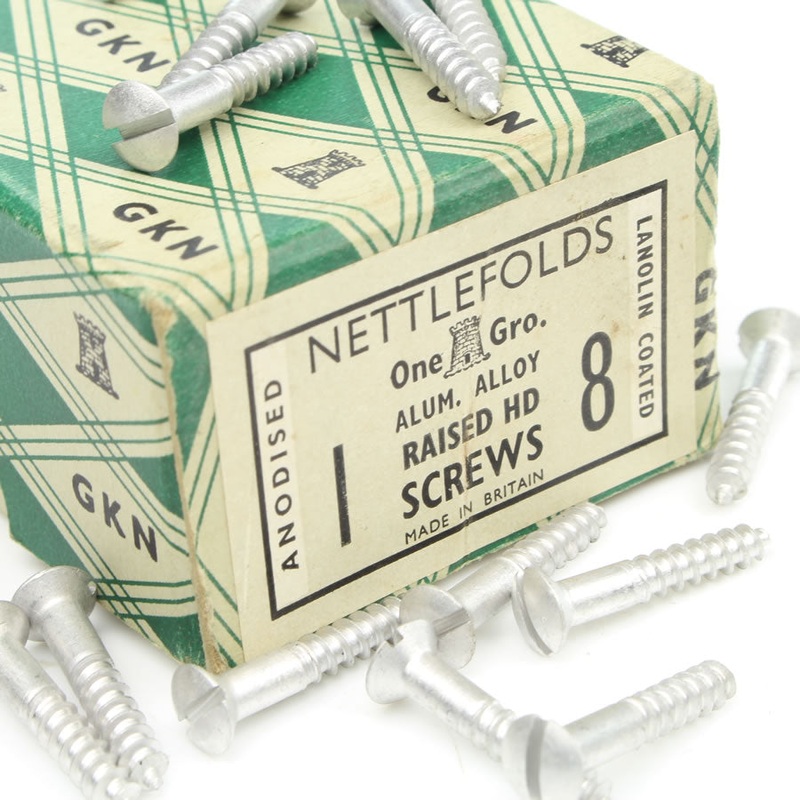 31 Nettlefolds Aluminium Alloy Raised Head Screws  1 x 8