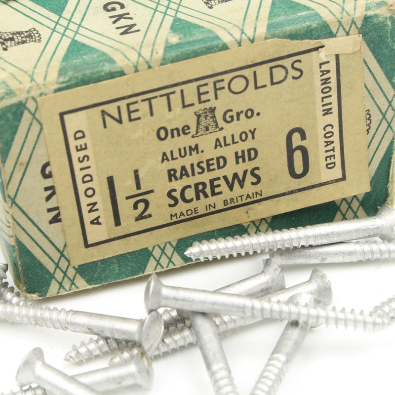 32 Nettlefolds Aluminium Alloy Raised Head Screws  1 1/2 x 6